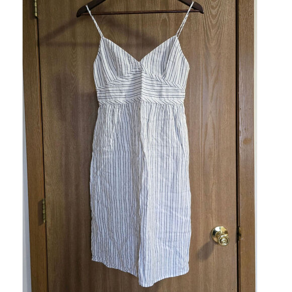 Theory Melaena B Narrow Stripe Linen Dress - Picture 3 of 8